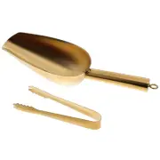 Brushed Gold Ice Scooper Shovel Tongs Cube Mini for Serving