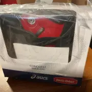 ASICS Conquest Ear Guard Wrestling Head Gear Red And Black One Size