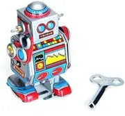 SGerste Mini Vintage Retro Tin Wind Up Robot Movable Toy for Kids & Adult Collector
