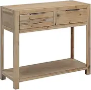 Narrow Console Table, Small Entryway Table with 2 Drawers and 1 Storage Shelf, Thin Sofa Table, Side Table, Display Table for Hallway, Bedroom, Living Room, 82x33x73 cm