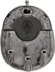 Haig Dress Sporran 3 Tassels Studded Celtic Arch Scottish Clan Crest