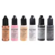 Vibrant Metal Alcohol-Based Inks Easy to Mix for Epoxy Resin Painting 6 Color