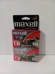 Maxwell UR 60 Minute Normal Bias Blank Audio 2 Cassette Tapes Sealed