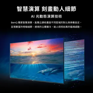 【BenQ】65型 E65-750 量子點護眼Google TV 4K QLED連網大型液晶顯示器 送HDMI線
