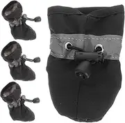 Yardwe 4pcs Dog Booties Summer Nonslip Pet Shoes for Medium Dogs Drawstring Anti-Slip Booties