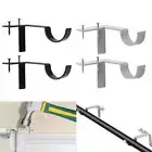 2 PCS Curtain Rod Brackets Drapery Hook Curtain Rod Holders Into Window Frame