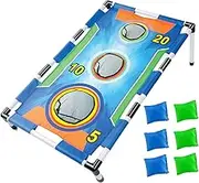 Outdoor Bags Game, Bean Bag Toss Game, 38.19x22.44x12.2 Inches Fun Indoor & Outdoors Play, Interactive Party Supplies Set of 8 for Camping, Backyard Picnic and Beach