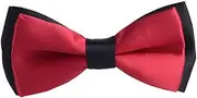 [24station] Fashion Designed Adjustable Neck Bowtie Boys Bow Tie [Black & Red]