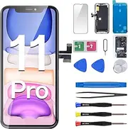 Screen Replacement for iPhone 11 Pro 3D Touch LCD Display Digitizer Full Assembly Repair 5.8" Front Glass Magnet Pad Tools Kit A2160 A2215 A2217