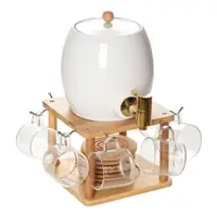 在飛比找松果購物優惠-水缸造型陶瓷熱冷水壺具組 (5.4折)