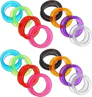 VALICLUD 16Pcs Soft Silicone Scissors Finger Rings Inserts for Hair Cutting and Grooming Comfortable Thumb Grips for Professional Barber and Pet Grooming Skid Design for Easy Control