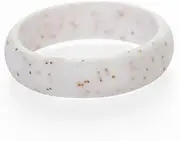 Operitacx Stackable Sports Silicone Rings Glittering Rubber Bands for Gym Beach Cycling Hiking Pcs Set Size