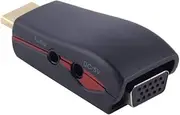 Best HDMI Male to VGA Female Video Converter Box Adapter Adaptor + 3.5mm AV Audio Cable Compatible For PC/HDTV/P FRE SHIPPING