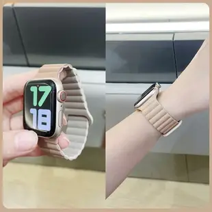 適用於蘋果手錶雙色系列磁吸矽膠錶帶 Apple Watch 磁吸錶帶 S8 S7 S6 SE 矽膠錶帶 41mm 40mm 4