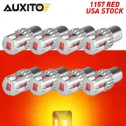 8pcs 1157 LED Bright Tail Brake Alert Safety Red Stop Light Bulb 7528 BAY15D HUS (for: BMW)