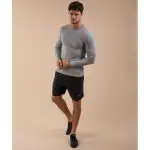 GYMSHARK PERFORATED TWO IN ONE SHORTS - BLACK, 短褲 S號.黑色 棉質