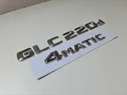 Glc220d 4matic Silver Chrome Letter Number Rear Boot Badge Emblem Mercedes