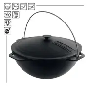 Asian cast iron cauldron with lid 3.9 gl. Kazan.Казан.WOK