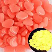 Glow in The Dark Rocks - 300pcs White Glowing Pebbles Luminous Stone for Fish Tank, Garden Yard, Path Patio Aquariums Rocks Decorations Powered by Light or Solar (Color : Red)