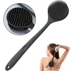 Back Scrubber Scrub Long Handle Shower Body Bath Brush Silicone Massage Brushes.