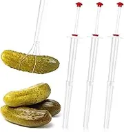 3 Pack Pickle Grabber Stainless Steel and Plastic Pickle Fork Tool 8 Inch pickle Jar Fork for Kitchen Food Olive Pepper