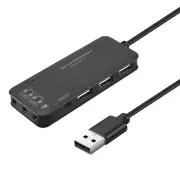 3 Port Usb 2.0 Hub External 7.1Ch Sound Card Headset Microphone Adapter For6038