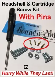 Headshell Screw Kit Cartridge with Pins Washers Nut Driver 13pcs Turntable SetZZ