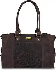 VALENCHI Women's Flower Embossed Leather Crossbody Handbag - Handmade Shoulder Bag