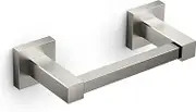 FORIOUS Toilet Roll Holder, Wall Mount Stainless Steel Square Double Post Pivoting Design, Rustproof and Modern Commercial Bathroom Toliet Roll Holder