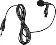 HAMPPLIES Clip Lavalier Microphone for Mobile Phones and PC Hands Mini Condenser Mic with Jack High Sensitivity Sound Quality for Lectures Recording and Singing