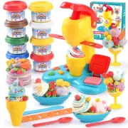 Color Dough Sets for Kids Ages 4-8Kitchen Ice Cream Maker Color Dough Set for...