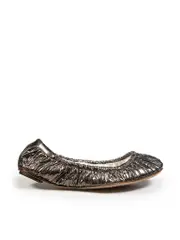 Silver Patent Leather Ballet Flats