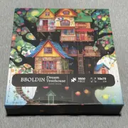 BBOLDIN Dreamy Treehouse 1000-Piece Jigsaw Puzzle - 50x70cm Complete w/Poster