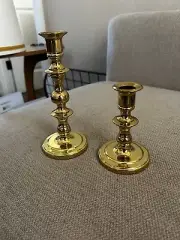 Pair Of Solid Brass Candlesticks- Baldwin