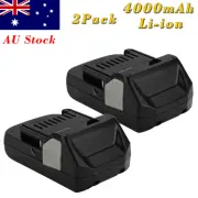 2Pcs 18V 4.0Ah Li-ion Battery For Hitachi BSL1830 BSL1815 DV 18DSFL BSL1815X