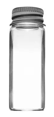 Eisco Labs 14ml Bijou Vial with Screw Cap and Flat Bottom - Borosilicate Glass