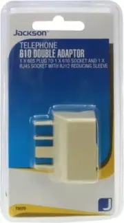 NEW Jackson T5070 Double Adaptor 1 x 605 to 1 x 610 & 1 x RJ12/RJ45