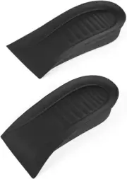 Height Increase Elevator Shoes Faux Leather Upper Half Insole - 1 Inches Taller