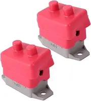 BELLIFFY 20pcs Auto-reset Circuit Breakers 12v/24v for Boat/ship Red Cover 30a Stainless Steel Nuts Ip66 Waterproof