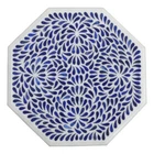 15" marble Lapis Inlay Side Table top semi precious Gemstones Handmade Decor