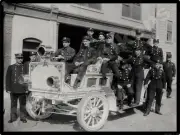 1909 Seagrave Fire Truck New Metal Sign: Pasadena California Fire Department