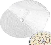 Fruit Leather Trays for Dehydrator - Reusable Silicone Round Dehydrator Trays for Steamer,Non Stick Heat Resistant Dehydrator Accessories, Multifunctional Mesh Sheet for Cereals, Vegetable