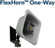 Valcom V-1080-GY 1Way 3watt Amplified Speaker FlexHorn w/ Mounting Bracket Gray