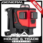 General Multi-Line Laser Red Beam Range 60m Battery Life 10+ Hours ML-3DR