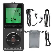 2X(AM FM Portable Radio Personal Radio with Headphones Walkman Radio with9652
