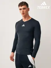 adidas Black Teamwear Base Layer Long Sleeve Top (252728) | $46