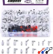245Pcs SAE & Metric Grease Nipple Assortment Kit Hydraulic Grease Fittings