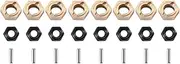 Modification Accessories 8Pcs Brass Wheel Hex Hub Widened Adapter for FMS FCX24 1/24 RC Crawler Car