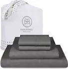 100% Cotton Sheets for King Size Bed - 600 Thread Count King Bed Sheets Set with