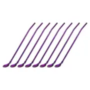 16Pcs 8.6" Stainless Steel Spoon Straws Reusable Twist Handle Spoon, Purple